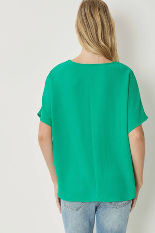 Entro - Short Sleeve V-neck Top