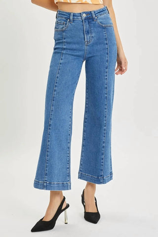 Risen - Full Size High Rise Wide Leg Jeans