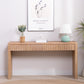 Modern Console Table with 4 Drawers – 59.2" Entryway Table in Natural Wood Finish