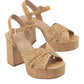 Ccocci - Women's Raffia Platform Sandal
