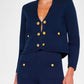 L'Agence - Catie V-neck Knit Blazer