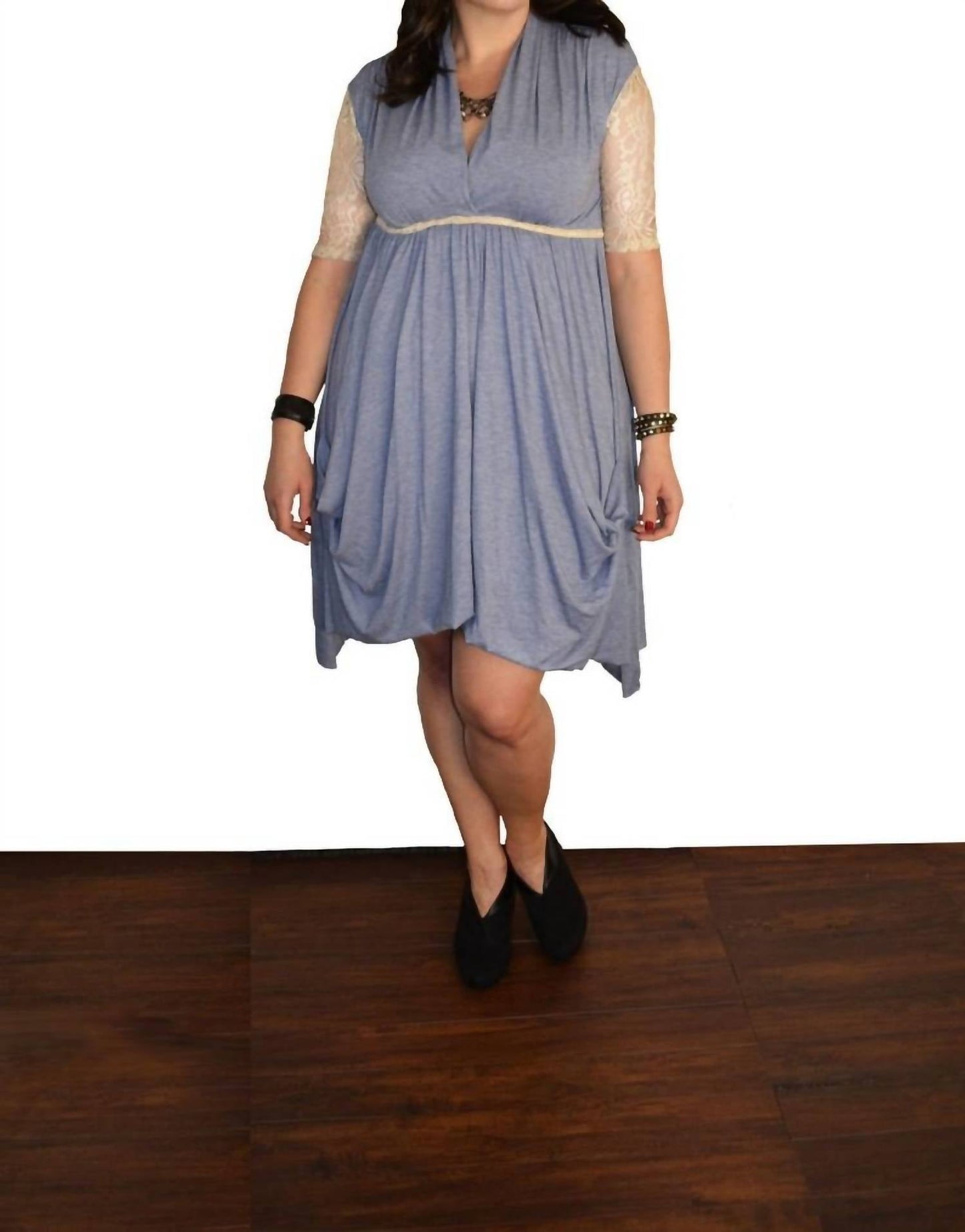 Tough Luv - Lace Sleeve Goddess Pocket Dress