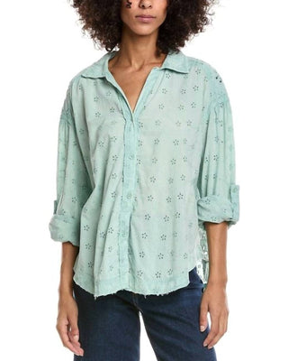 Free People - Mae Washed Eyelet Shirt