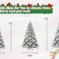 6ft Snow-Flocked Pre-Lit Christmas Tree with 1100 PE+PVC Tips
