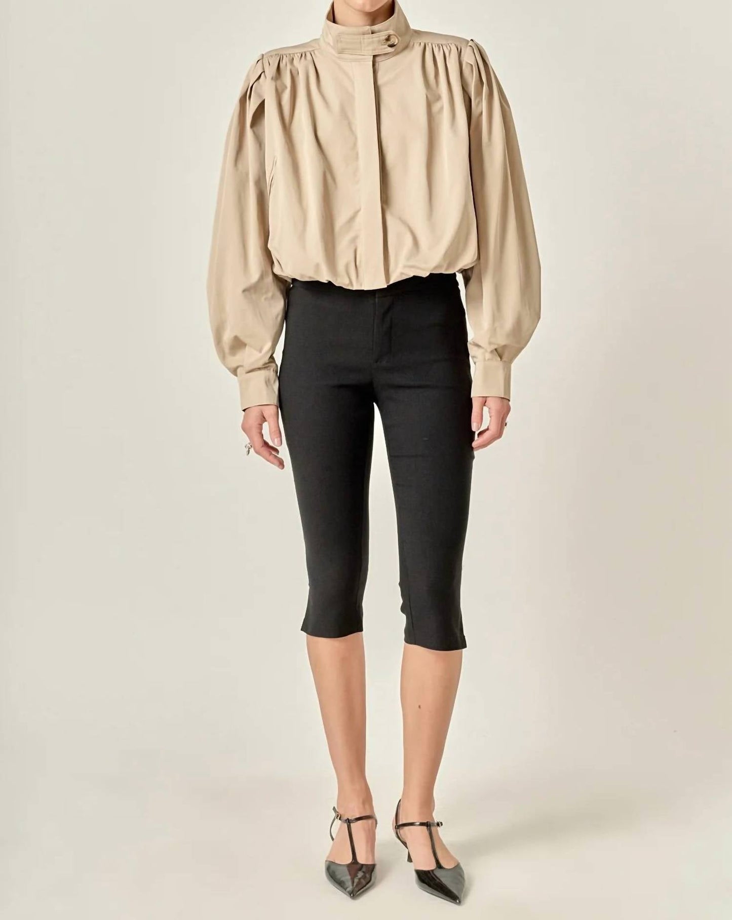 English Factory - Campbell Shirred Short Trench Coat