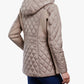 London Fog - Zip Front Hooded Quilted Jacket