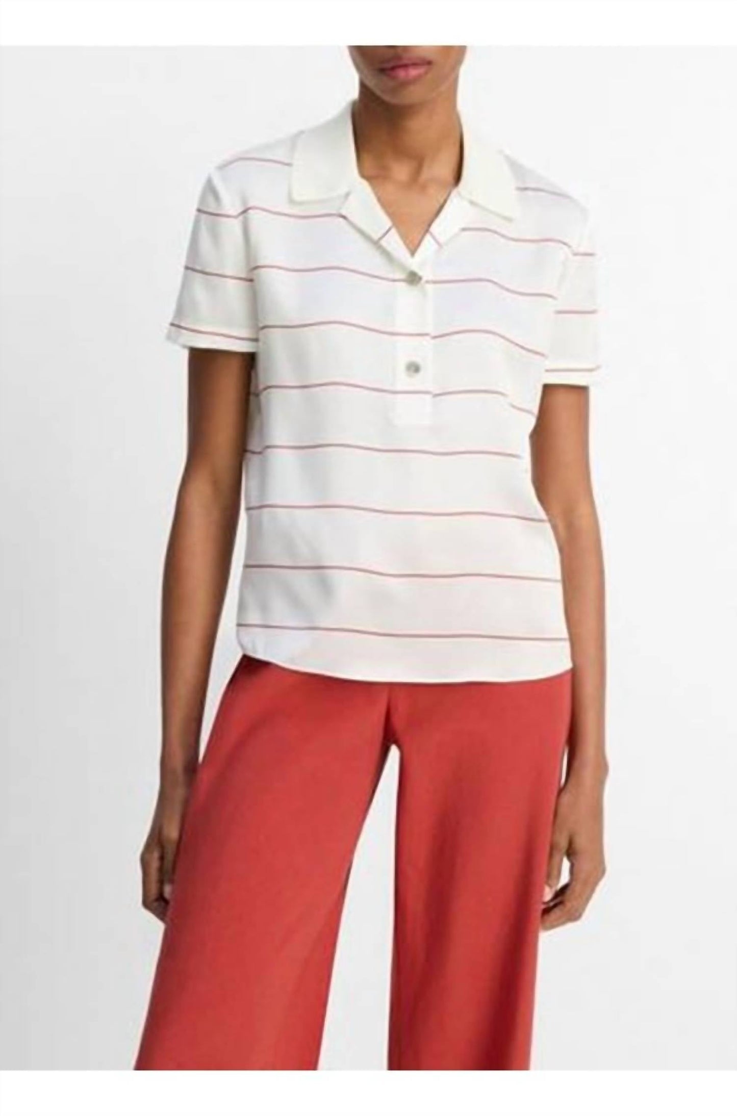 Vince - Knit Collar Stripe Polo