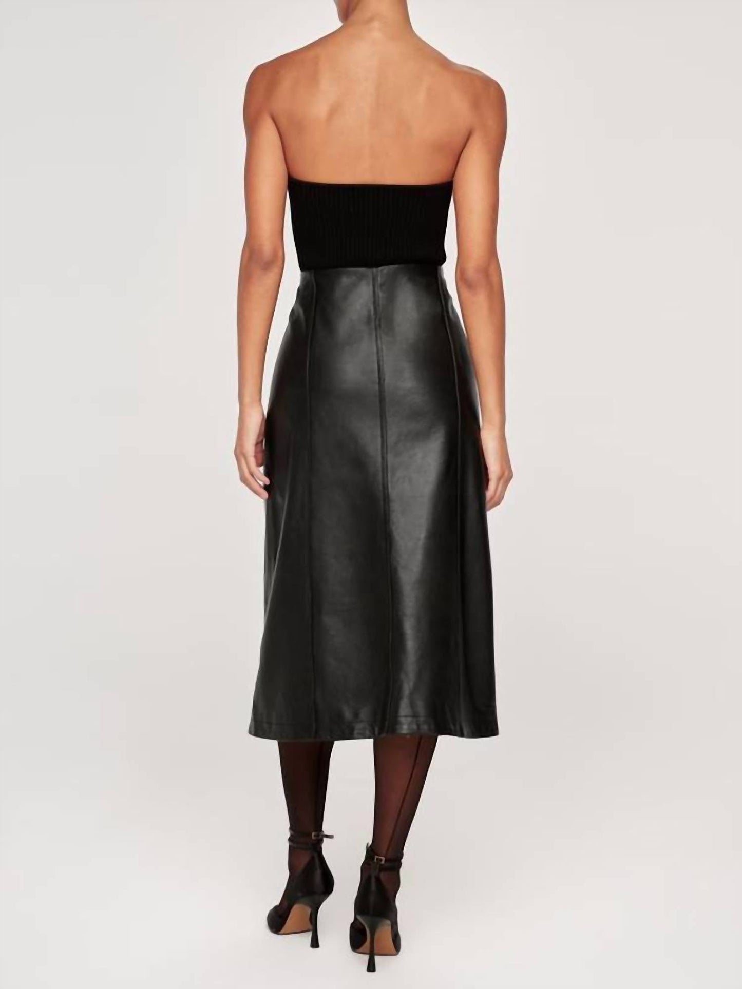Dl1961 - Women'S - Alma Button Front Leather Skirt
