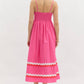 Entro - Straight Neck Midi Dress
