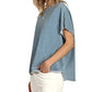 Dylan - Crew Neck Short Sleeve Caplet Top