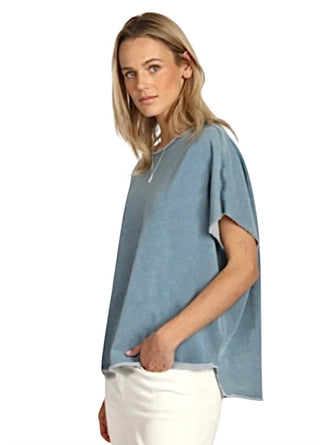 Dylan - Crew Neck Short Sleeve Caplet Top