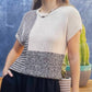 Blu Pepper - colorblock short sleeve sweater