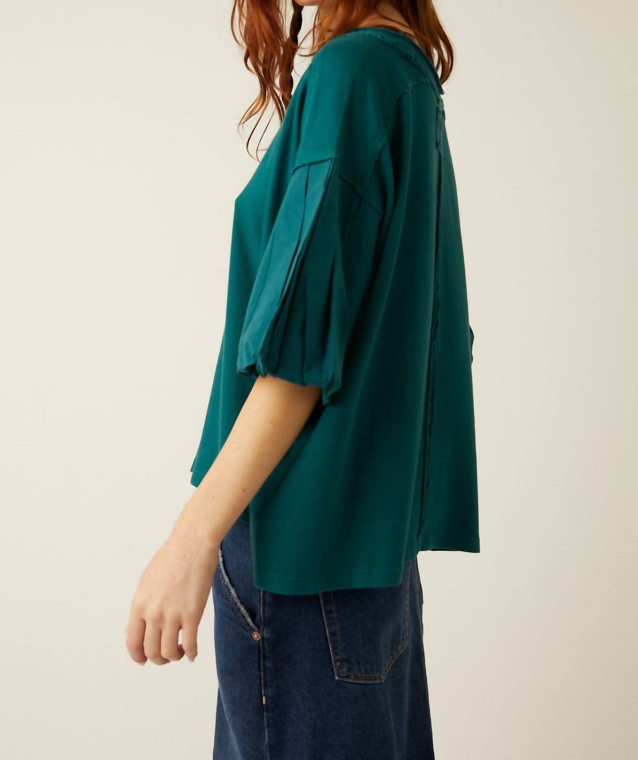Free People - Blossom Raw Edge Tee