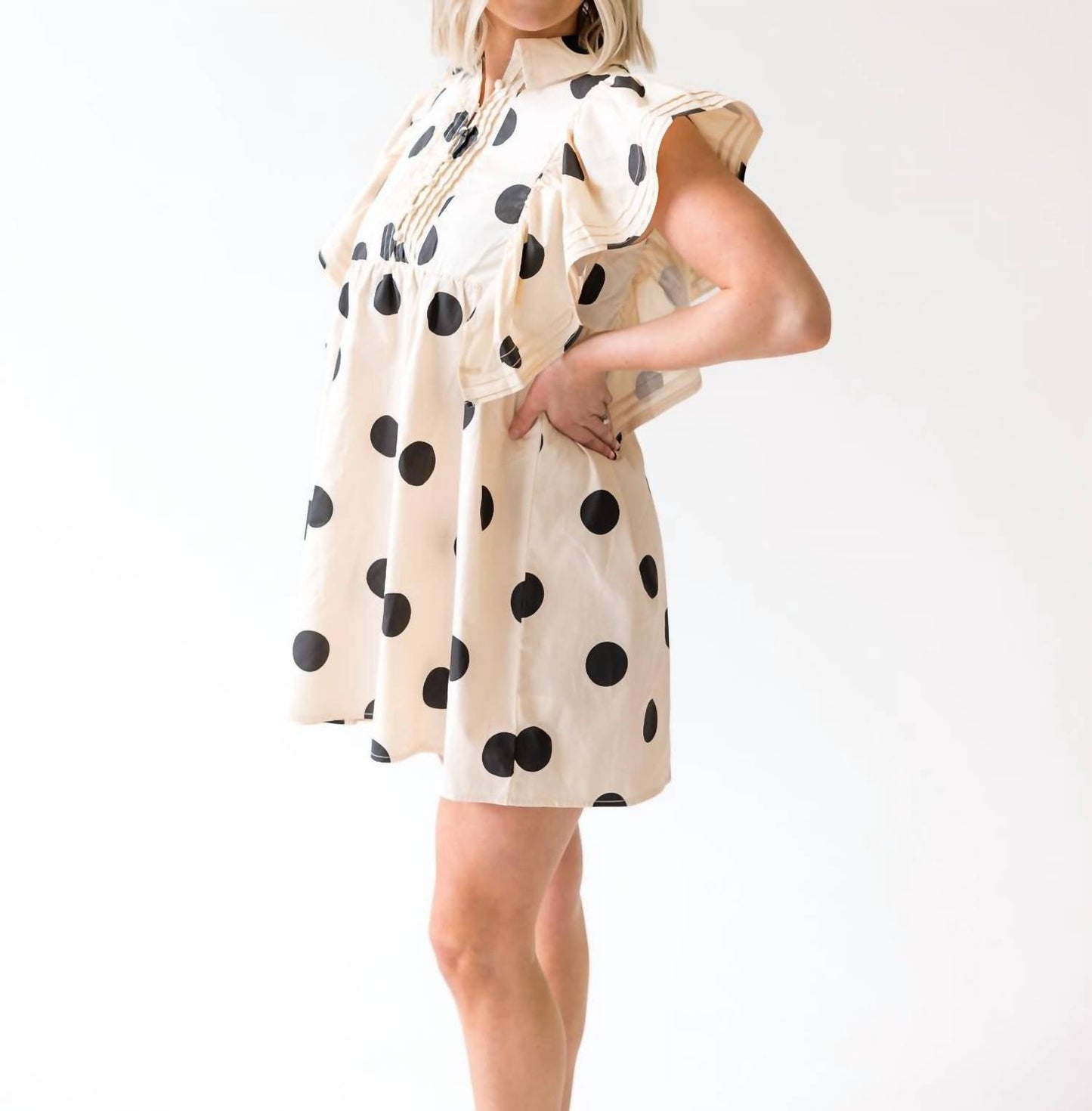 Bibi - Terra Polka Dot Ruffled Dress