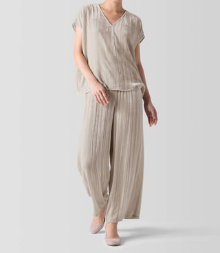 Eileen Fisher - Crushed Velvet V-neck Square Top