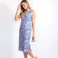 Sail To Sable - Sleeveless Button Front Midi Tunic Dress