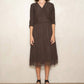 Pas De Calais - Cotton Cupro V-neck Dress