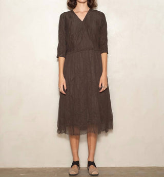 Pas De Calais - Cotton Cupro V-neck Dress