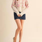 &Merci - Southern Grace Floral Knit Sweater Cardigan