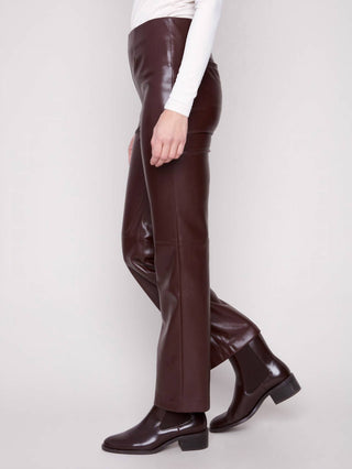 Charlie B - Faux Leather Pull-on Pants