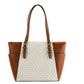 Michael Kors - Women's Charlotte Leather Top Zip Tote Handbag Bag Large