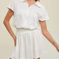 Wishlist - Short Sleeve Collared Athletic Romper