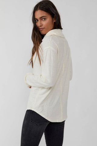 Free People - Raina Johny Collar Long Sleeve Tee