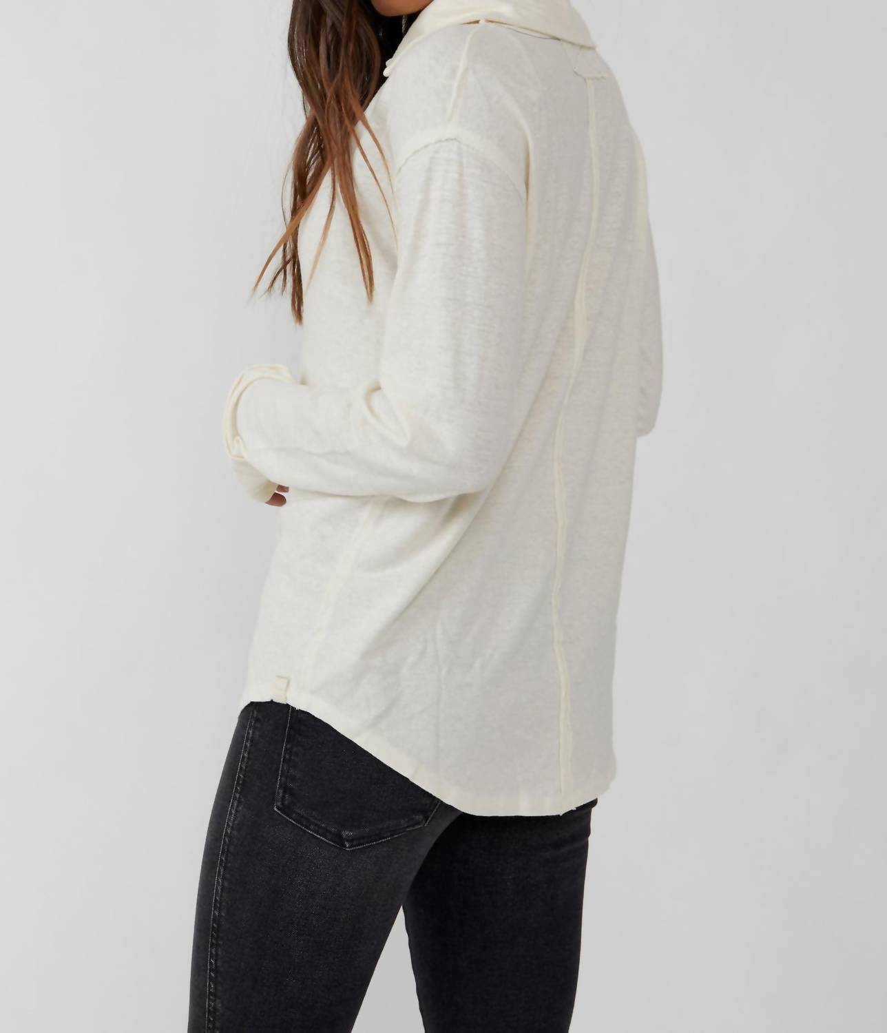 Free People - Raina Johny Collar Long Sleeve Tee