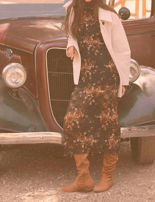 Promesa - Floral Print Lace Dress