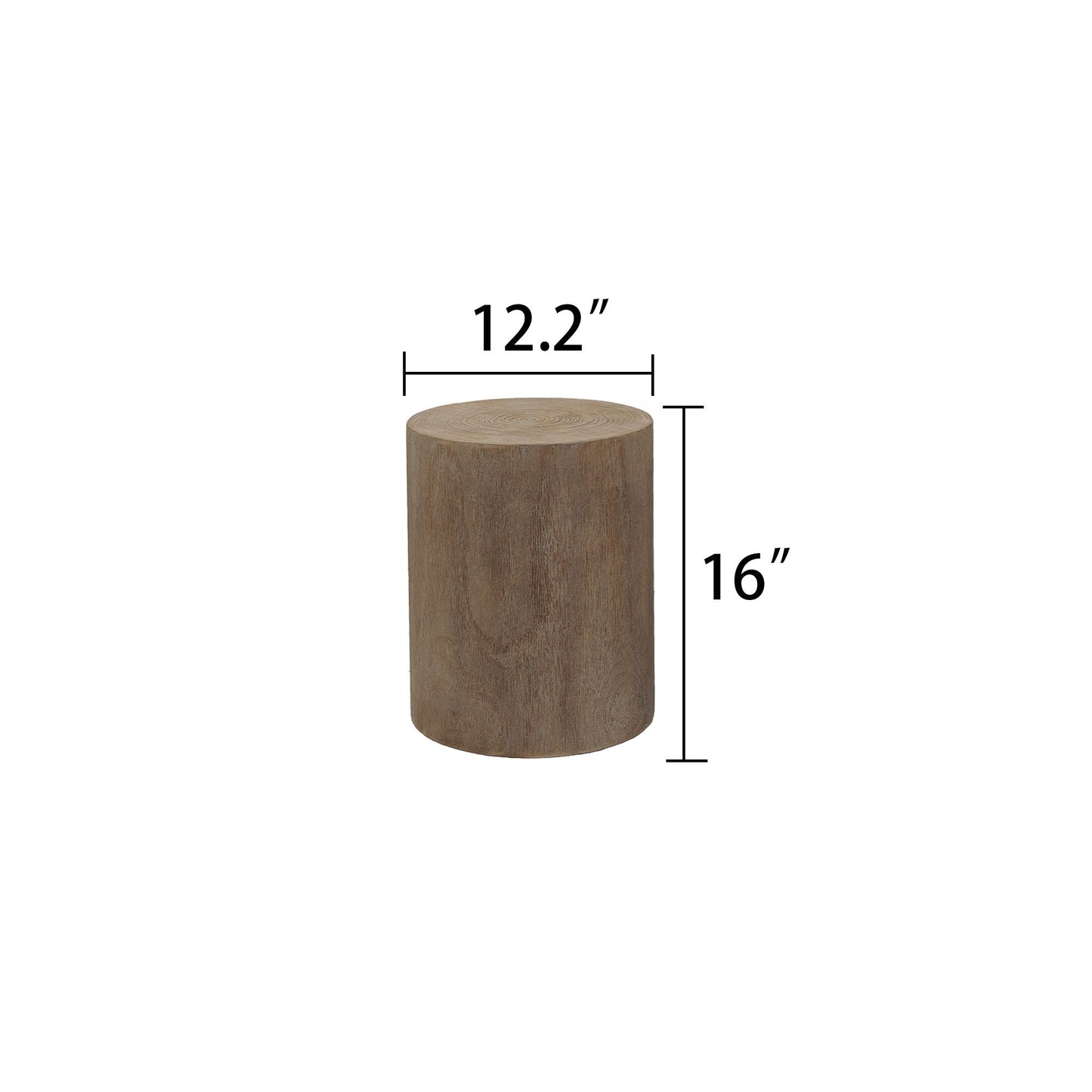 Set of 3 Rounded Wood Coffee Tables, End Tables, Plant Stands - Rustic Wood Finish