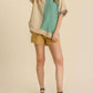 Umgee - Color Block Cotton Gauze Top