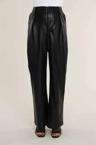 Dolce Cabo - Vegan Leather Wide Leg Trouser