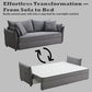 Irina Gray Fabric Sofa Sleeper (Toss Pillows Included)