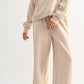 Camellia - Cable Knit Trim Oversized Lounge Set