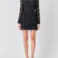 2.7 August Apparel - Eyelet Structured Mini Dress