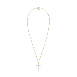 Eklexic - Women's Cz Cross Pendant Necklace