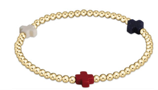 Enewton - Women's Signature Cross Gold Pattern Bead Bracelet
