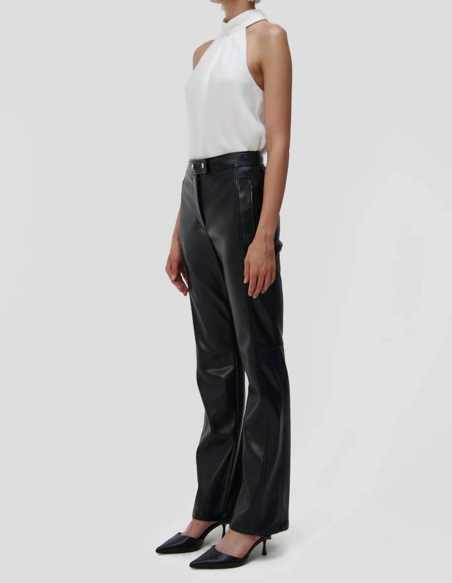 Simkhai - Dahlia Straight Leg Faux Leather Pant