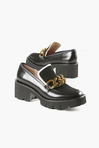 All Black - CHUNK LINKS LADY LUGG LOAFER