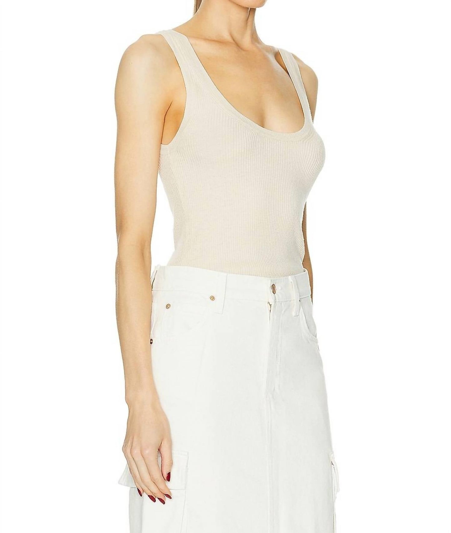 Enza Costa - Linen Knit Scoop Tank Top