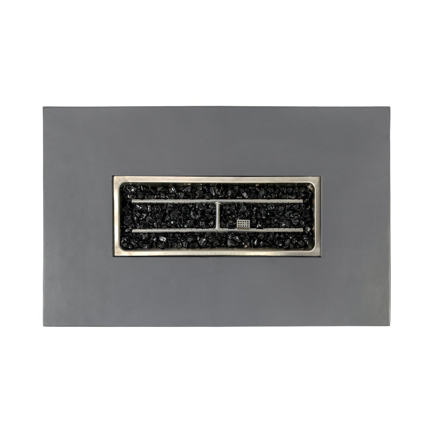 Volon Modern Rectangular Fire Pit Table in Light Gray