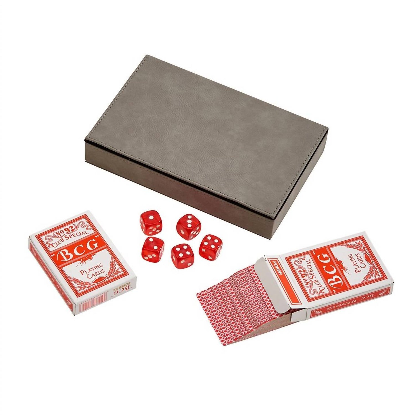 Creative Gifts International - Leatherette 2 Card Deck Set, 5" X 7.75"