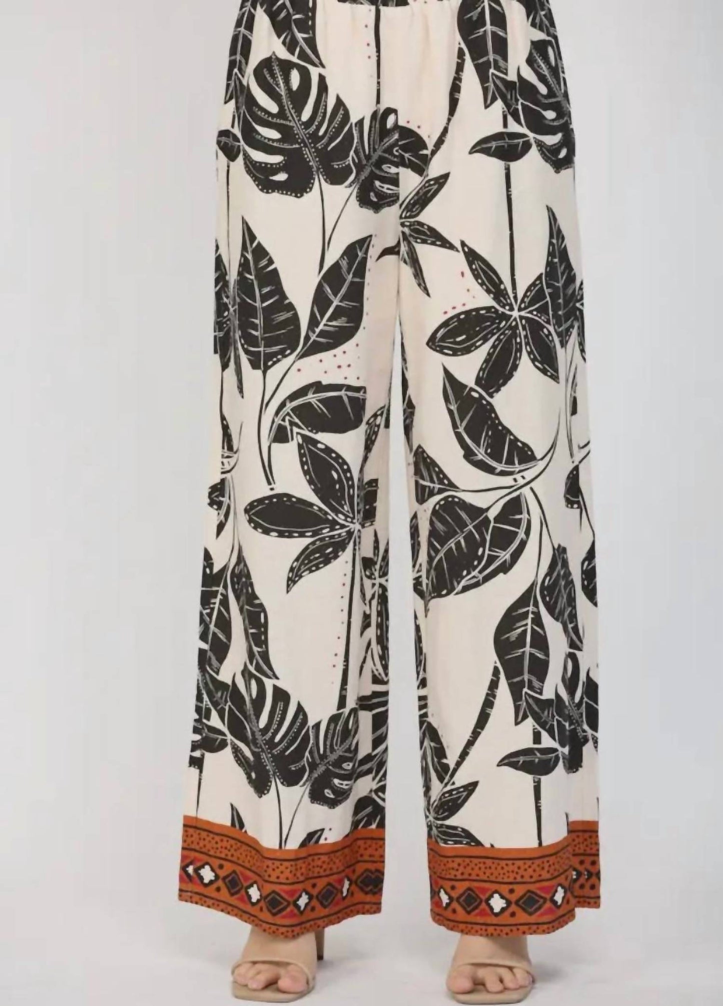 Fate - Tropical Noir Palazzo Pants