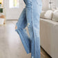 Judy Blue - High Rise Rigid Magic Destroy Slim Straight Leg Jeans