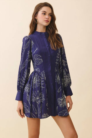 Tcec - Long Sleeve Button Front Dress