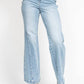 Judy Blue - High Waist Side Seam Insert Detail Retro Wide Leg Jeans