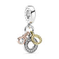 Pandora - Women's Triple Monogram And Logo Dangle Charm