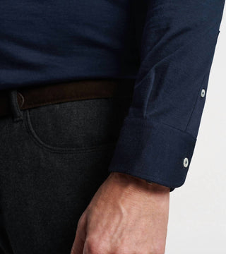 Peter Millar - Men's Amble Long Sleeve Cotton Cashmere Polo