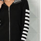 Angel Apparel - Stripe Sleeve Zip Jacket