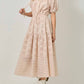 Mystree - Puff Sleeve Tiered Eyelet Dress